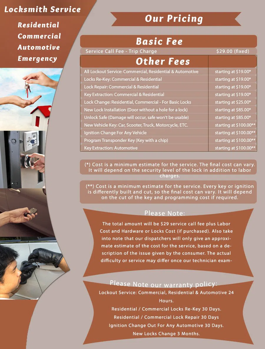 Berlin Locksmith Store Berlin, NJ 856-545-9492 - price-list